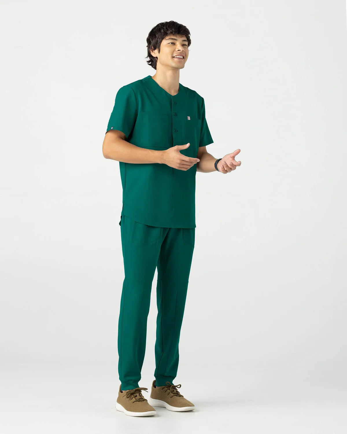 Men's Hunter Green Hunza V-Neck Scrub Top